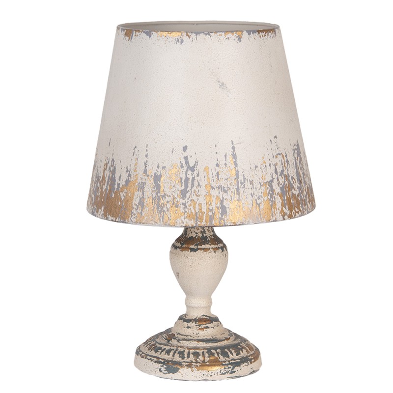 Clayre & Eef Tafellamp Ø 32x47 cm Beige Metaal