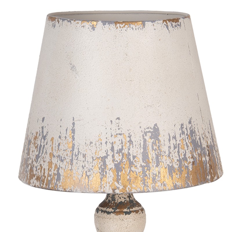 Clayre & Eef Tafellamp Ø 32x47 cm Beige Metaal