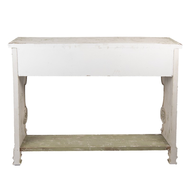 Clayre & Eef Beistelltisch 129x36x99 cm Weiß Grün Holz