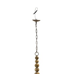 Clayre & Eef Hängelampe 69x61x79 cm Beige Goldfarbig Eisen Holz
