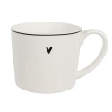 Clayre & Eef Tasse 275 ml Weiß Keramik Herz