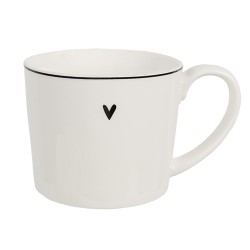 Clayre & Eef Tasse 275 ml Weiß Keramik Herz