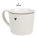 Clayre & Eef Tasse 275 ml Weiß Keramik Herz