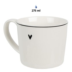 Clayre & Eef Tasse 275 ml Weiß Keramik Herz