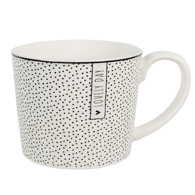 Clayre & Eef Mok 275 ml Wit Keramiek Stippen