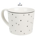 Clayre & Eef Tazza 275 ml Bianco Ceramica Cuoricini