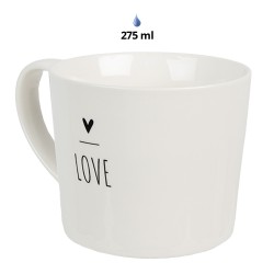 Clayre & Eef Tazza 275 ml Bianco Ceramica Coure