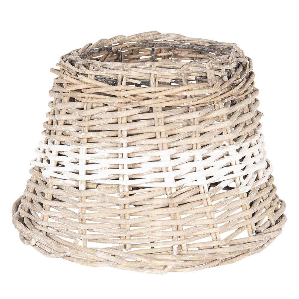 Clayre&Eef LampenkapØ 23x16 cm Beige Rotan afbeelding