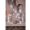 Clayre & Eef Abat-jour Ø 23x15 cm Gris Blanc Coton Points