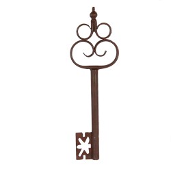Clayre & Eef Decoratie Sleutel 17x3x54 cm Bruin Metaal