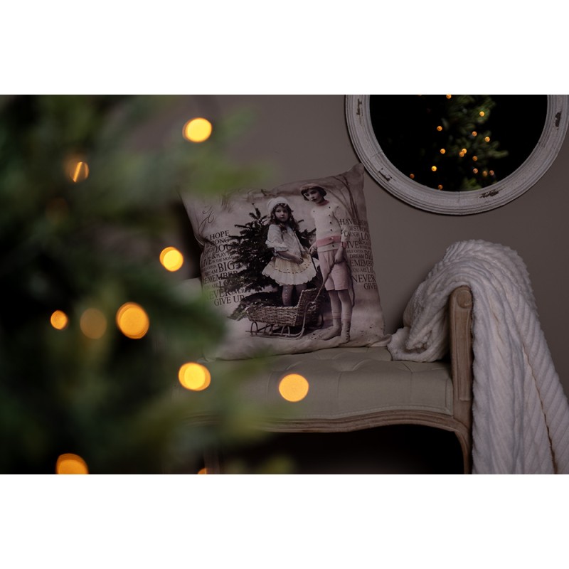 Clayre & Eef Kissenbezug 45x45 cm Beige Polyester Kinder
