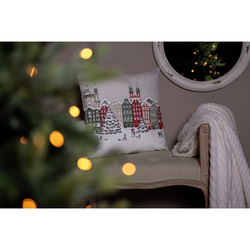 Clayre & Eef Kissenbezug 45x45 cm Beige Polyester Winter