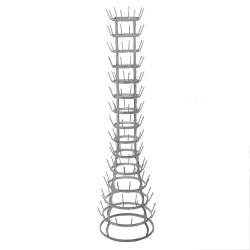 Clayre & Eef Porte-tasses Ø 41x148 cm Gris Métal