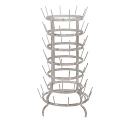 Clayre & Eef Porte-tasses Ø 37x66 cm Gris Métal