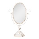 Clayre & Eef Specchio da tavolo 34x16x50 cm Beige Metallo Vetro Ovale
