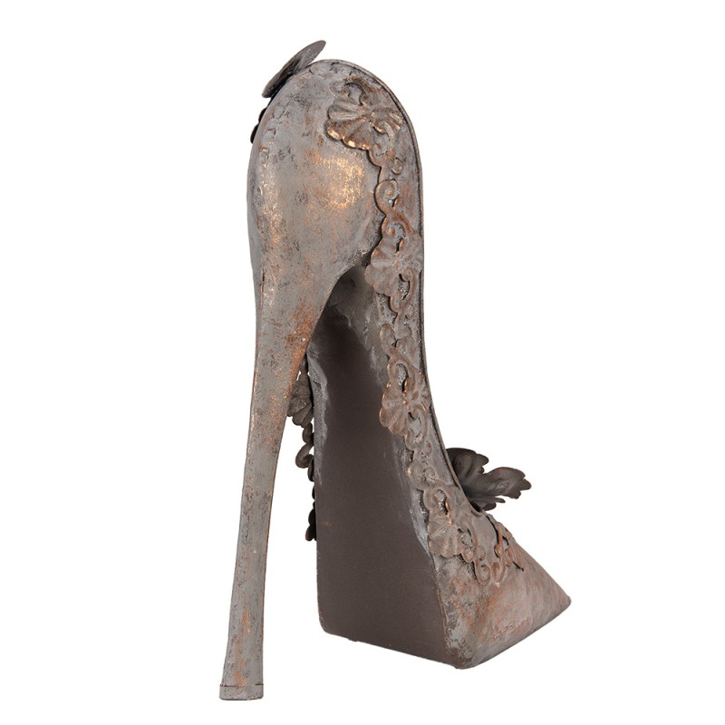 Clayre & Eef Decorative Figurine Shoe 32x12x36 cm Copper colored Metal