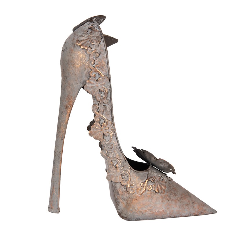 Clayre & Eef Decorative Figurine Shoe 32x12x36 cm Copper colored Metal