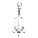 Clayre & Eef Cesto decorativo 28x28x68 cm Grigio Metallo Cervo