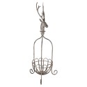 Clayre & Eef Cesto decorativo 28x28x68 cm Grigio Metallo Cervo