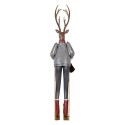 Clayre & Eef Weihnachtsdekorationsfigur Hirsch 19x15x65 cm Braun Metall