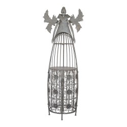 Clayre & Eef Portabottiglie di vino Angelo 79x62x207 cm Grigio Metallo
