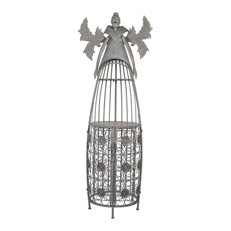 Clayre & Eef Portabottiglie di vino Angelo 79x62x207 cm Grigio Metallo