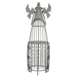Clayre & Eef Portabottiglie di vino Angelo 79x62x207 cm Grigio Metallo