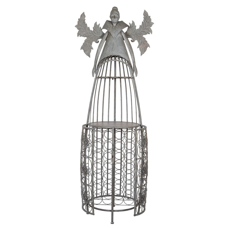 Clayre & Eef Portabottiglie di vino Angelo 79x62x207 cm Grigio Metallo