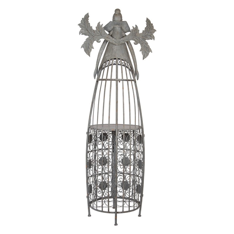 Clayre & Eef Portabottiglie di vino Angelo 79x62x207 cm Grigio Metallo