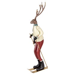 Clayre & Eef Décoration de Noël Image Cerf 19x15x65 cm Marron Métal
