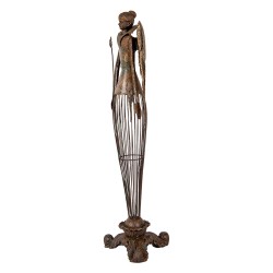 Clayre & Eef Image de décoration Ange 17x15x54 cm Marron Métal