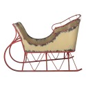 Clayre & Eef Weihnachtsschlitten Grosser 156x73x104 cm Beige Metall