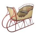Clayre & Eef Weihnachtsschlitten Grosser 156x73x104 cm Beige Metall
