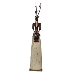 Clayre & Eef Decorative Figurine Deer 17x10x86 cm Brown Metal