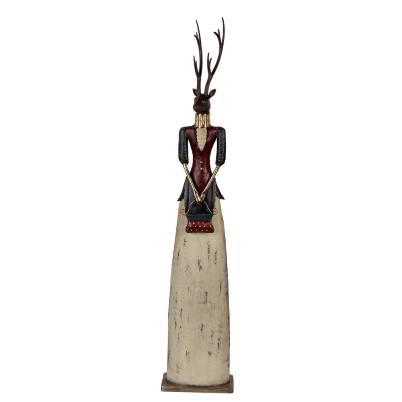 Clayre & Eef Decorative Figurine Deer 17x10x86 cm Brown Metal