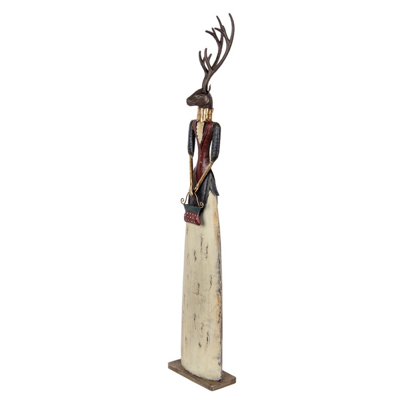 Clayre & Eef Decorative Figurine Deer 17x10x86 cm Brown Metal