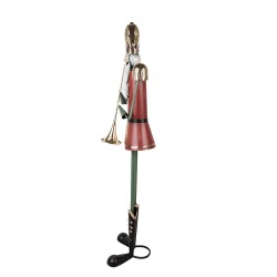 Clayre & Eef Statuetta decorativa di Natale Schiaccianoci 39x39x174 cm Rosso Metallo