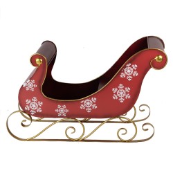 Clayre & Eef Weihnachtsschlitten Grosser 112x40x68 cm Rot Metall