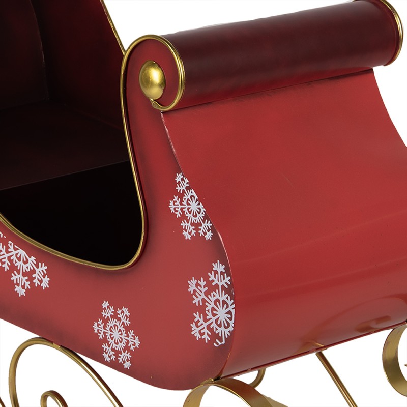 Clayre & Eef Weihnachtsschlitten Grosser 112x40x68 cm Rot Metall
