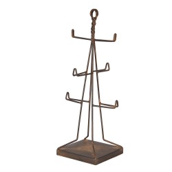 Clayre & Eef Porte-tasses 16x16x38 cm Marron Métal