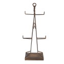 Clayre & Eef Porte-tasses 16x16x38 cm Marron Métal