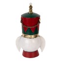 Clayre & Eef Ornamento Natalizio Schiaccianoci 22x16x38/50 cm Rosso Metallo