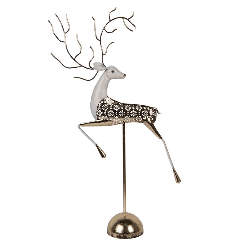 Clayre & Eef Decorative Figurine Deer 36x12x72 cm Gold colored Metal