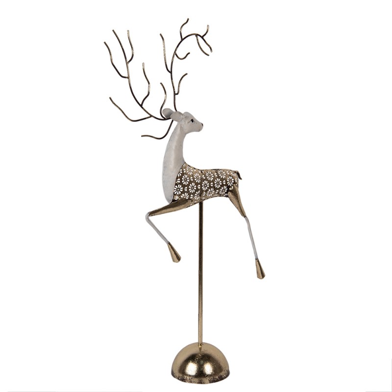 Clayre & Eef Decorative Figurine Deer 36x12x72 cm Gold colored Metal