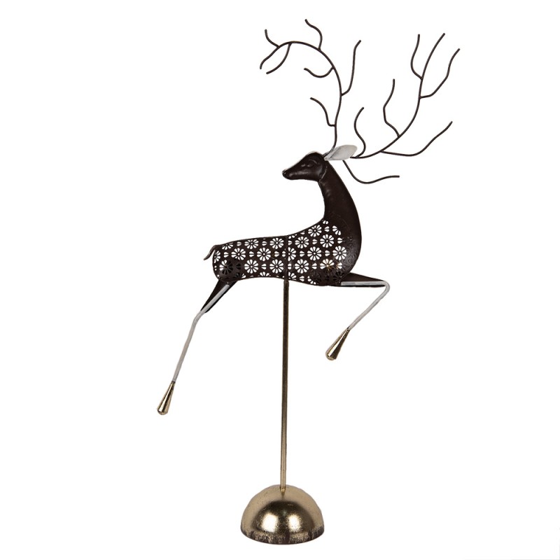 Clayre & Eef Decorative Figurine Deer 36x12x72 cm Gold colored Metal
