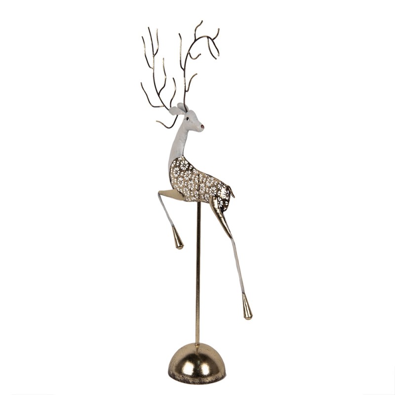 Clayre & Eef Decorative Figurine Deer 36x12x72 cm Gold colored Metal
