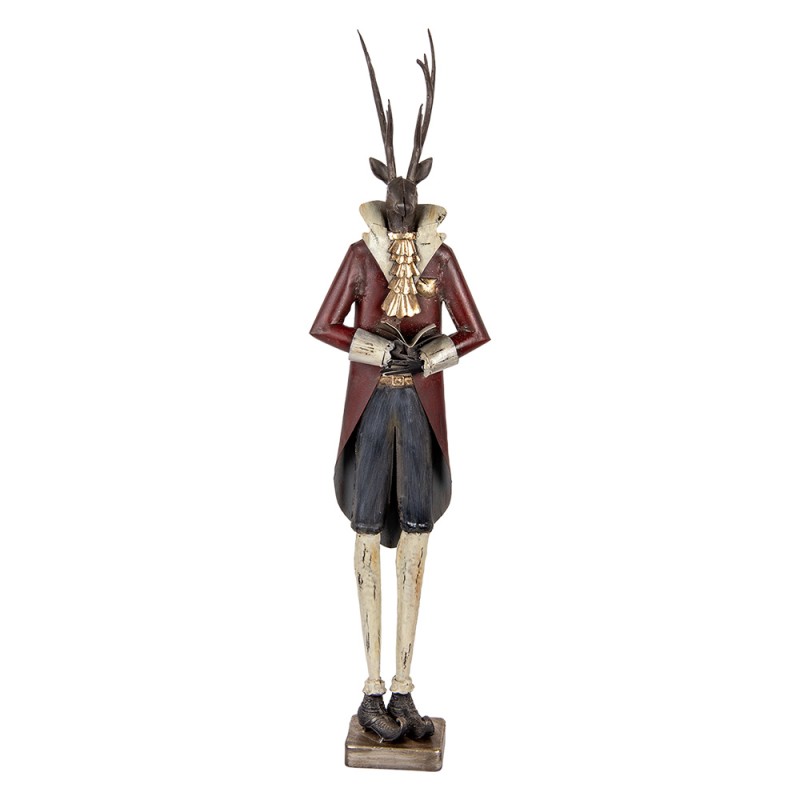 Clayre & Eef Decorative Figurine Deer 19x15x83 cm Brown Metal