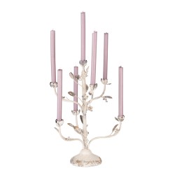 Clayre & Eef Candelabro Ø 39x51 cm Beige Metallo