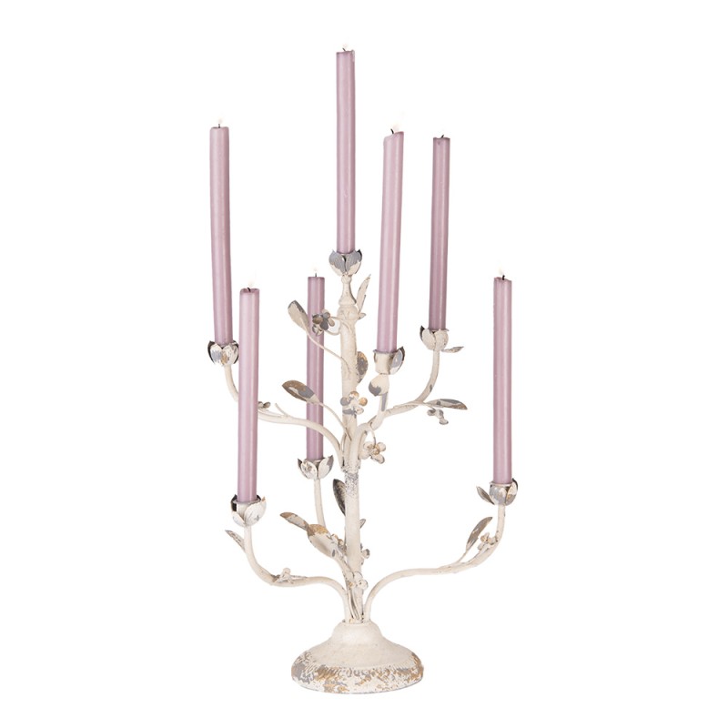 Clayre & Eef Kerzenständer Ø 39x51 cm Beige Metall