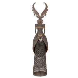 Clayre & Eef Decorative Figurine Deer 20x11x81 cm Brown Metal